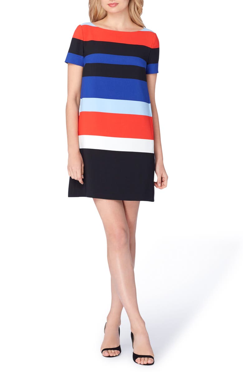 Tahari Stripe Shift Dress, Alternate, color,