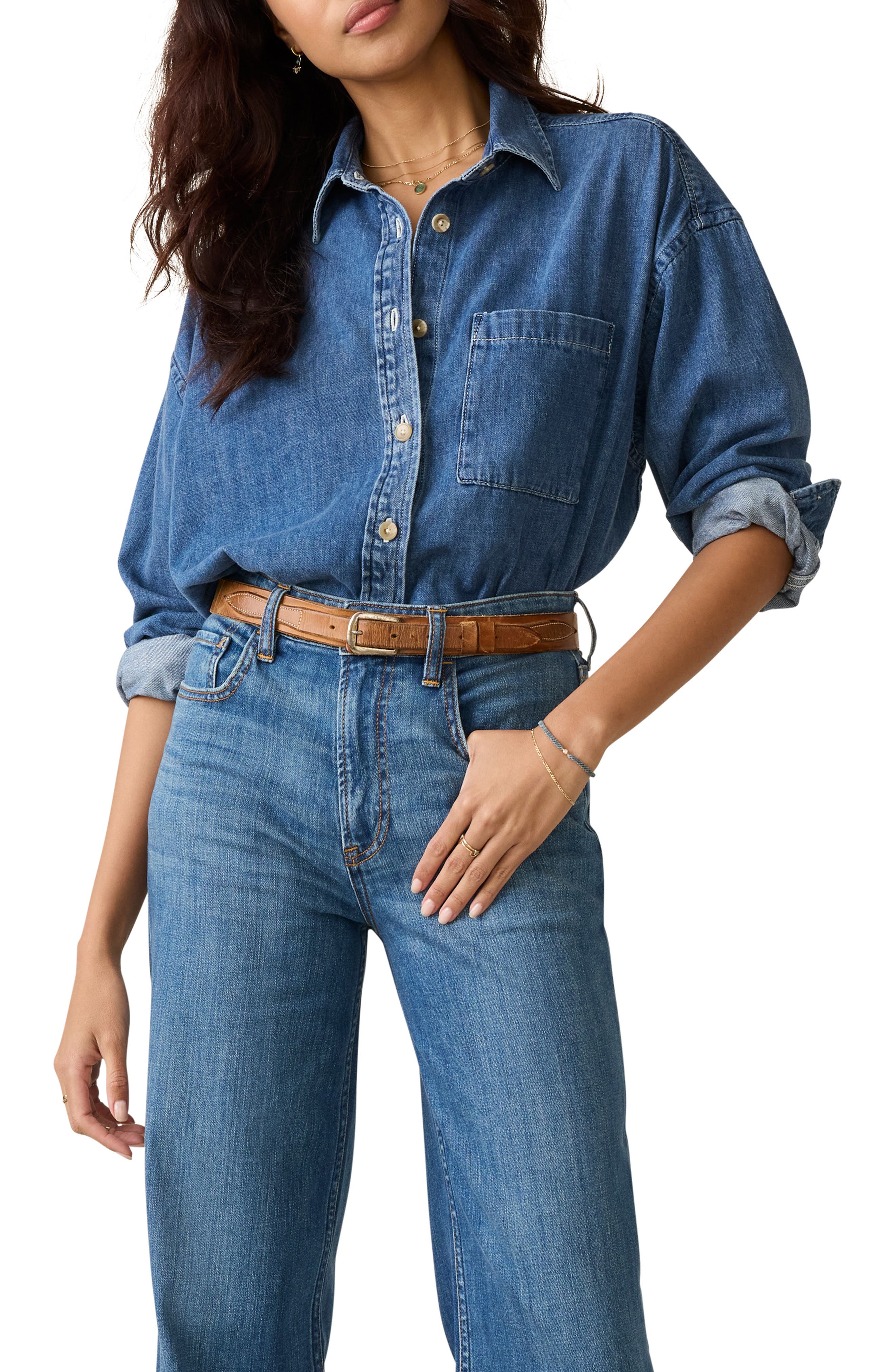 Women's Oversized Denim Tops | Nordstrom