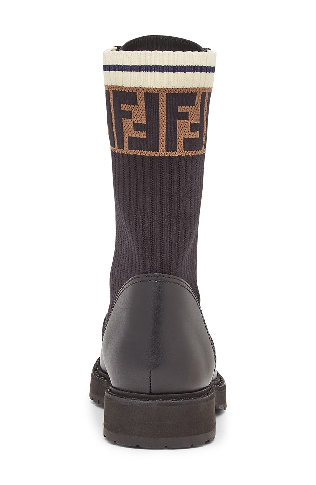 Rockoko Chelsea Sock Combat Boot, Alternate, color, F13MC NE/NE TAB NER MARINO