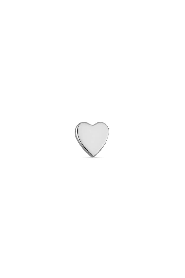 Heart Threaded Stud Earring, Alternate, color, WHITE GOLD