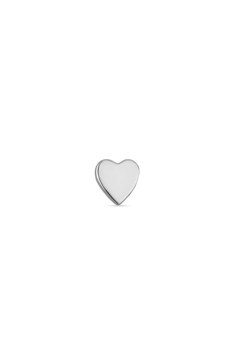 MARIA TASH Heart Threaded Stud Earring, Alternate, color, White Gold