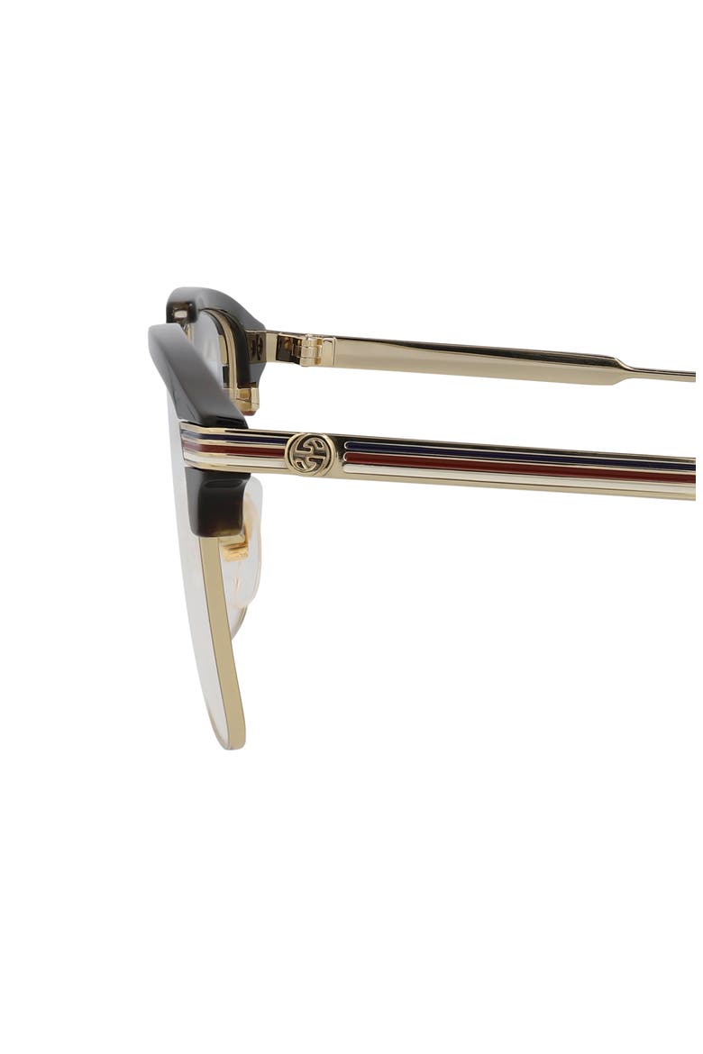54mm Aviator Optical Glasses, Alternate, color, GOLD GOLD TRANSPARENT