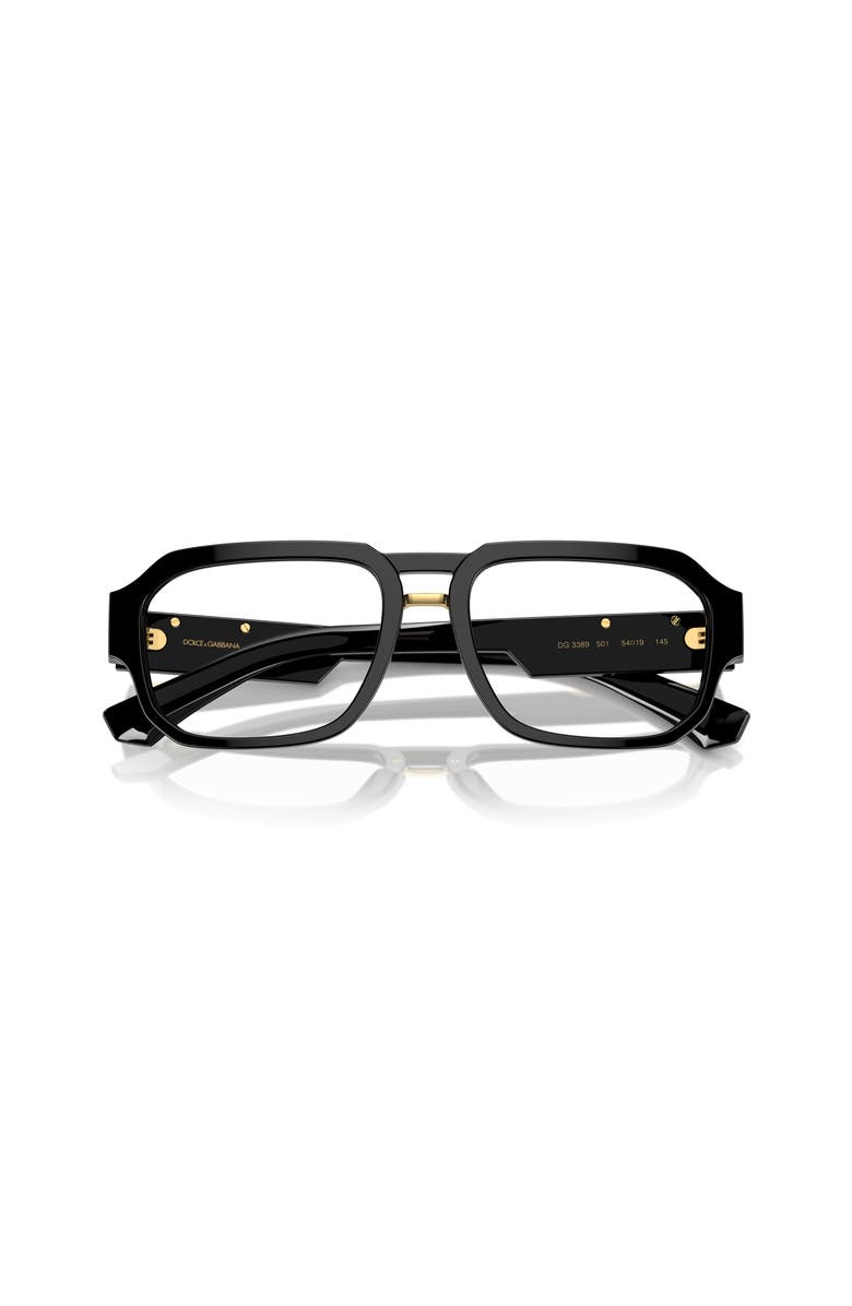 Dolce&Gabbana 55mm Pilot optical glasses, Alternate, color, Black