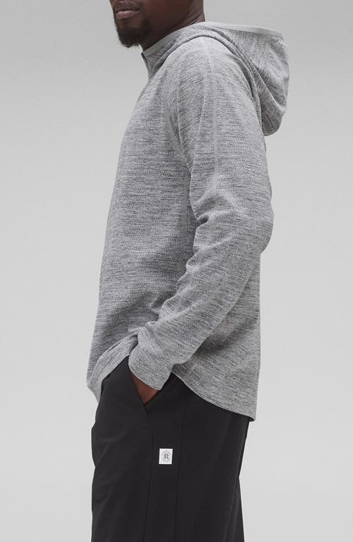 Reigning Champ Solotex® Mesh Tiebreak Performance Quarter Zip Hoodie In Gray
