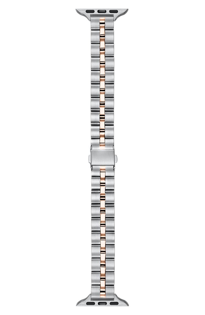 Posh Tech Sophie Stainless Steel Apple Watch<sup>®</sup> Watchband, Alternate, color, Silver/ Rose Gold