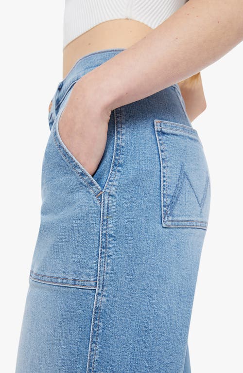 Mother The Stitch Up Maven Flood High Waist Ankle Wide Leg Jeans In Blue