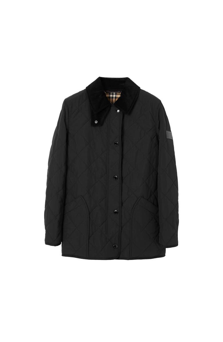 Burberry Quilted Thermoregulated Barn Jacket, Alternate, color, Black