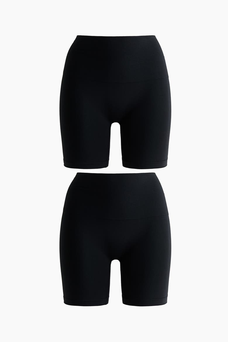 2-pack Seamless Medium Shape Bikers, Alternate, color, Black
