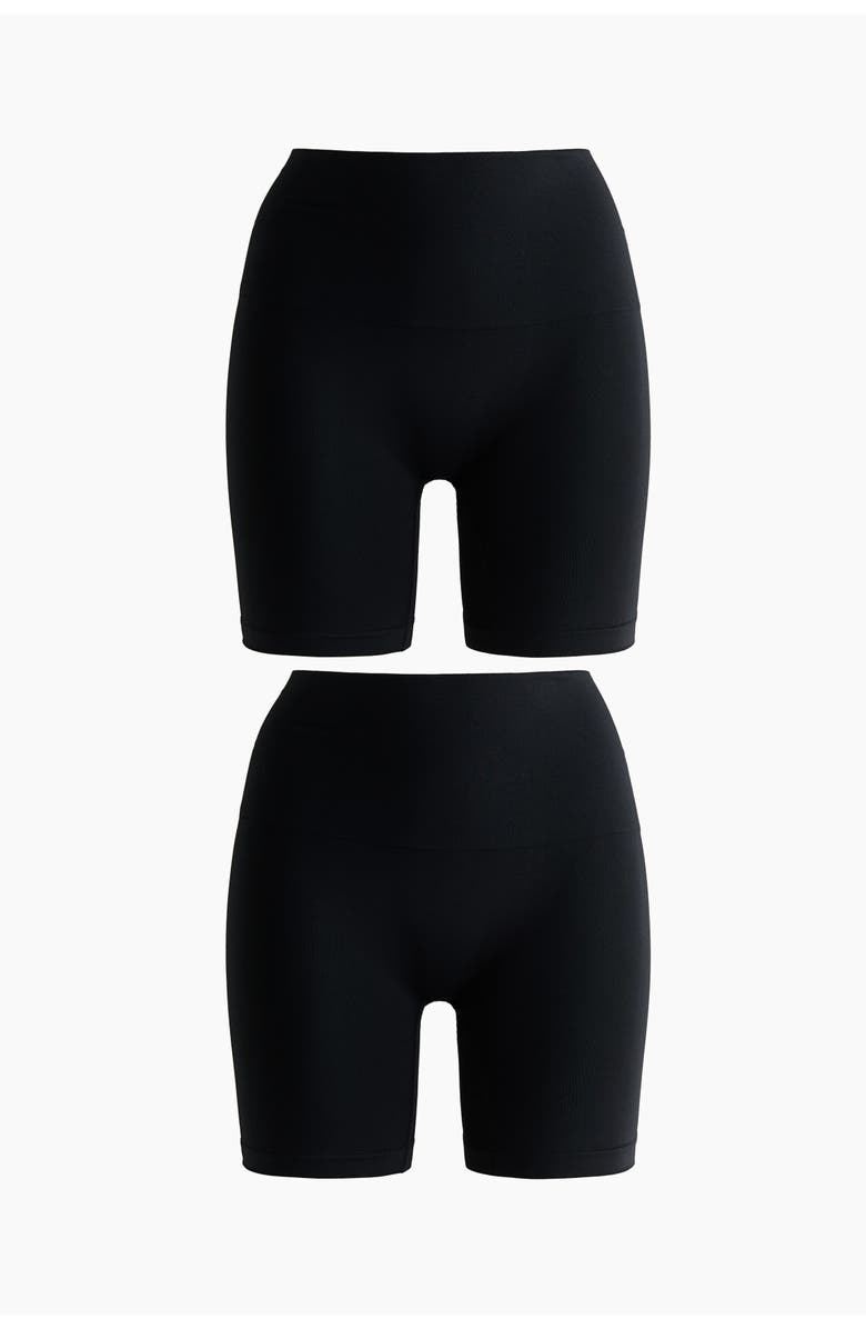 H&M 2-pack Seamless Medium Shape Bikers, Main, color, Black