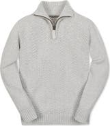 Hope & Henry Kids' Organic Long Sleeve Half Zip Cable Pullover Sweater