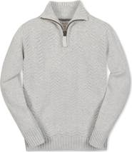 Hope & Henry Kids' Organic Long Sleeve Half Zip Cable Pullover Sweater