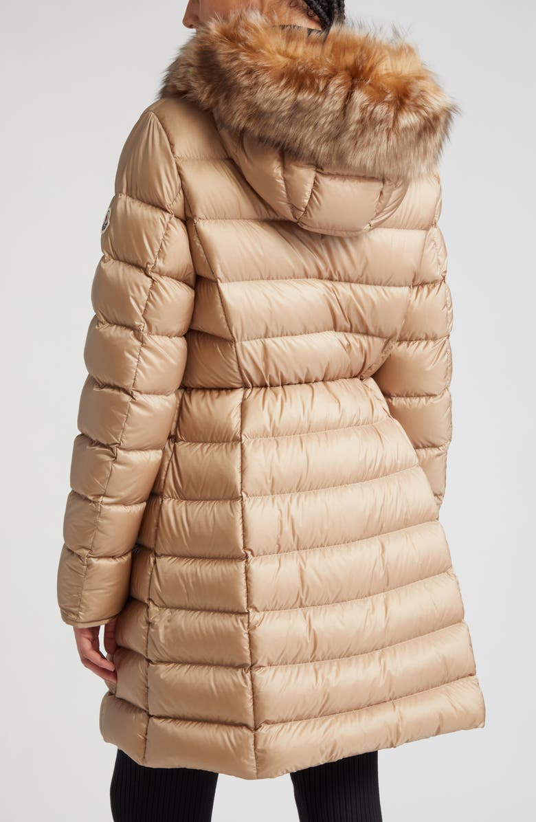 Moncler Hirmafur Quilted Down Coat with Removable Genuine Shearling Trim, Alternate, color, 