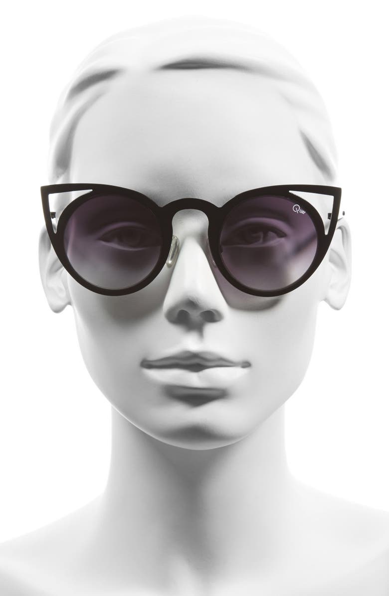QUAY Australia 'Invader' 50mm Cat Eye Sunglasses, Alternate, color, 