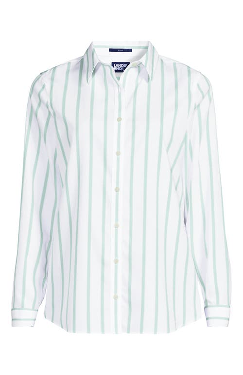 LANDS' END LANDS' END PLUS SIZE NO IRON BUTTON FRONT SHIRT