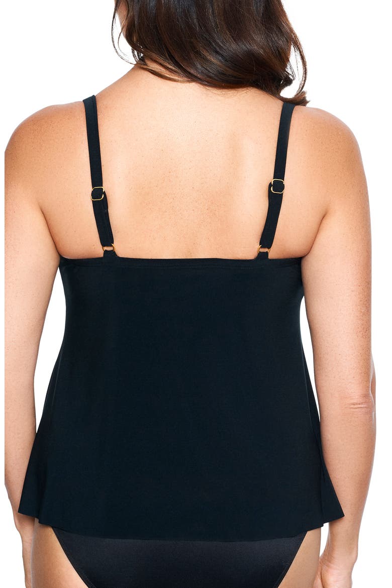 Razzle Dazzle Zing Tankini Swim Top, Alternate, color, BLACK