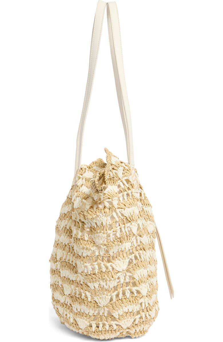 Sam Edelman Laylah Raffia Tote, Alternate, color, Ivory