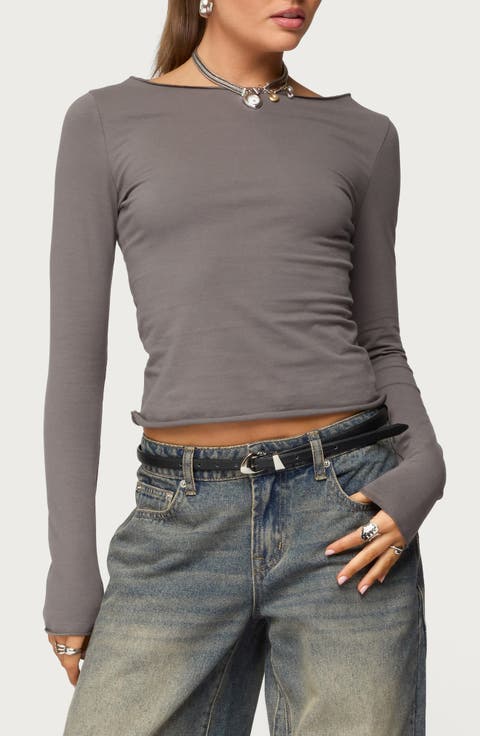 Nico Boat Neck Long Sleeve Top