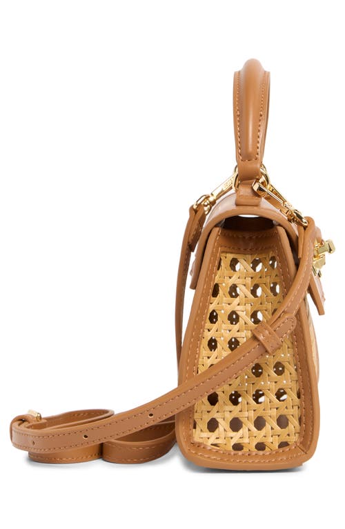 Jw Pei Elise Faux Woven Top Handle Bag In Brown