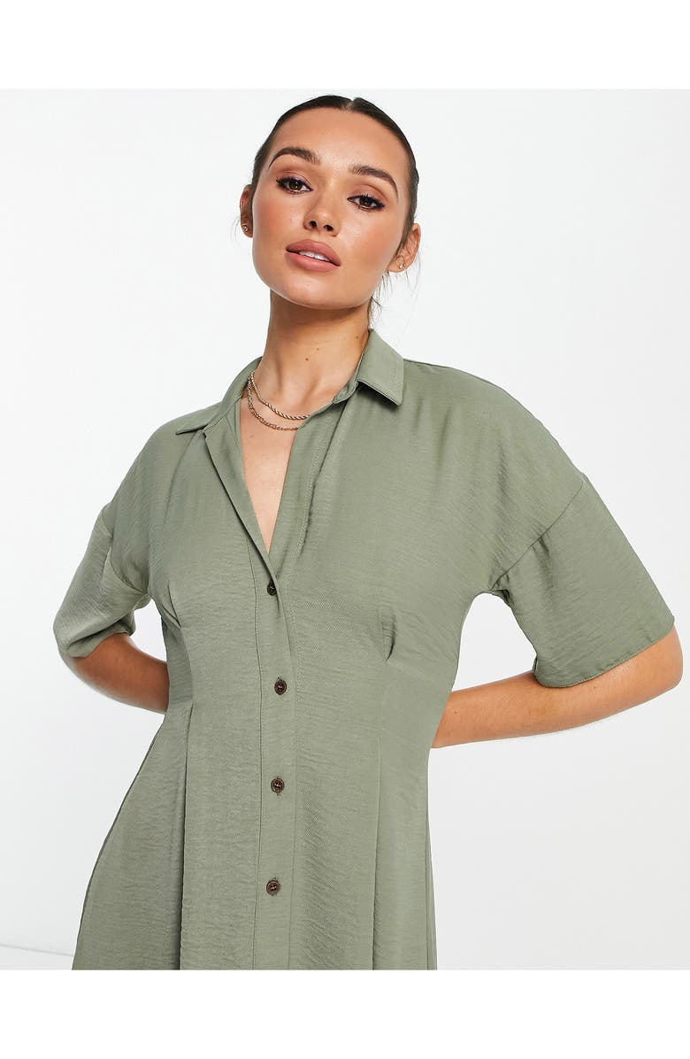 ASOS DESIGN Button-Up Midi Shirtdress, Alternate, color, 