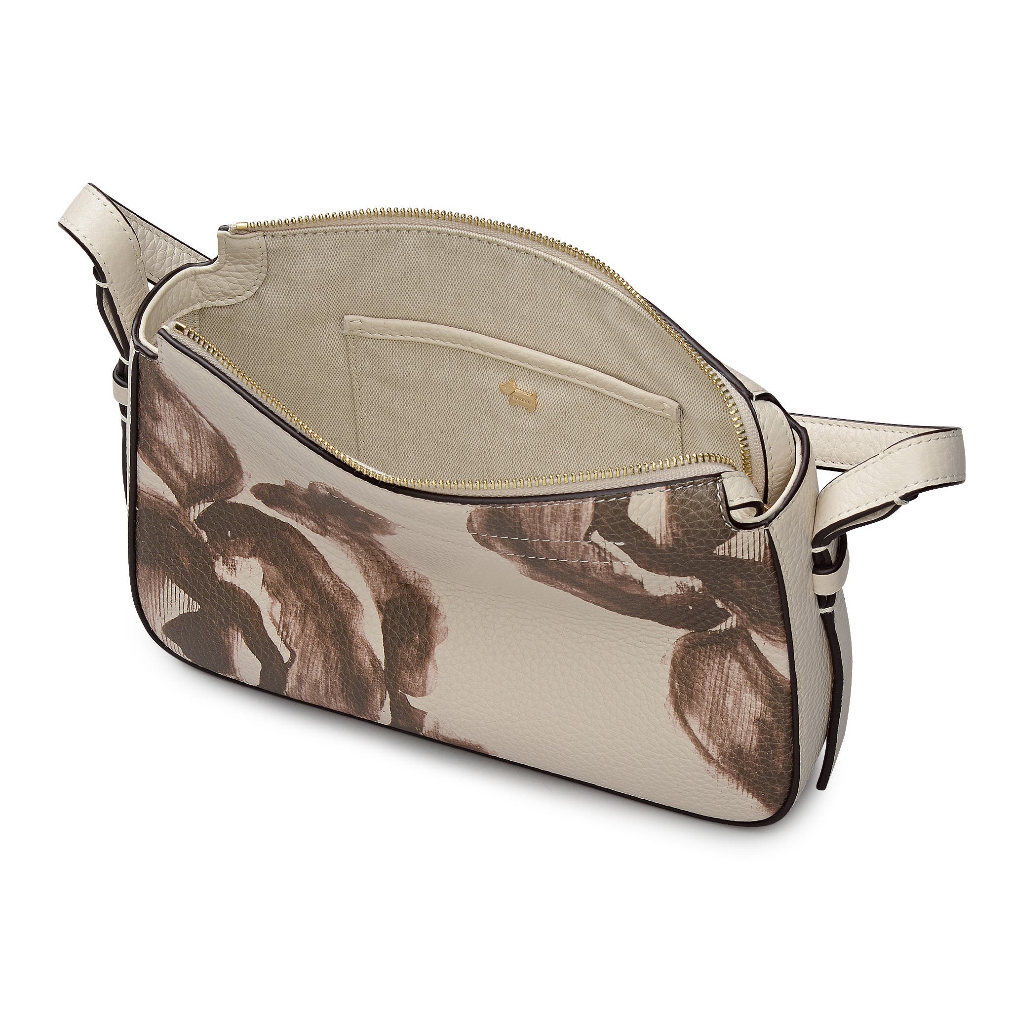 Radley Oak Street -  Floral Small Ziptop Crossbody Bag, Alternate, color, Salt