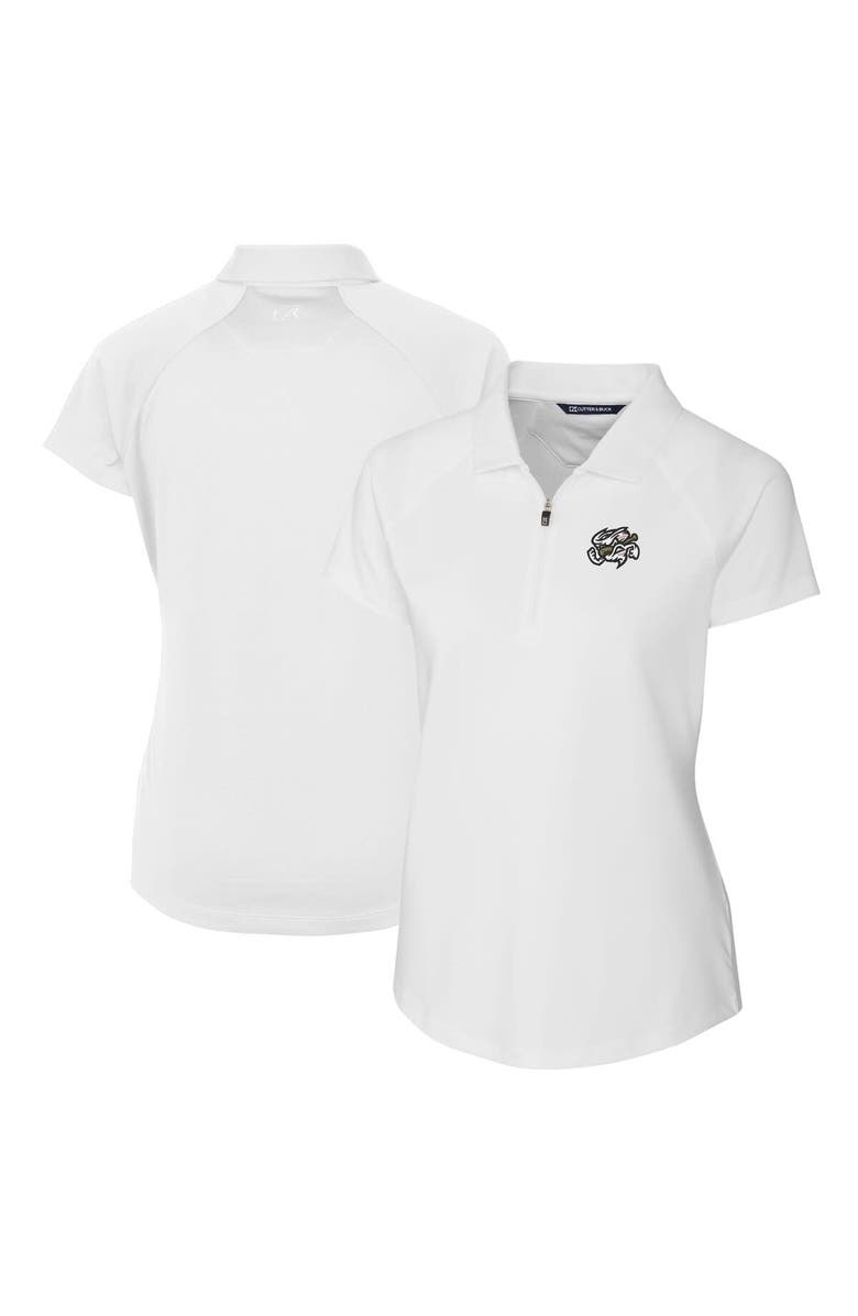 Cutter & Buck Women's Cutter & Buck  White Omaha Storm Chasers Forge DryTec Raglan Stretch Polo, Main, color, 