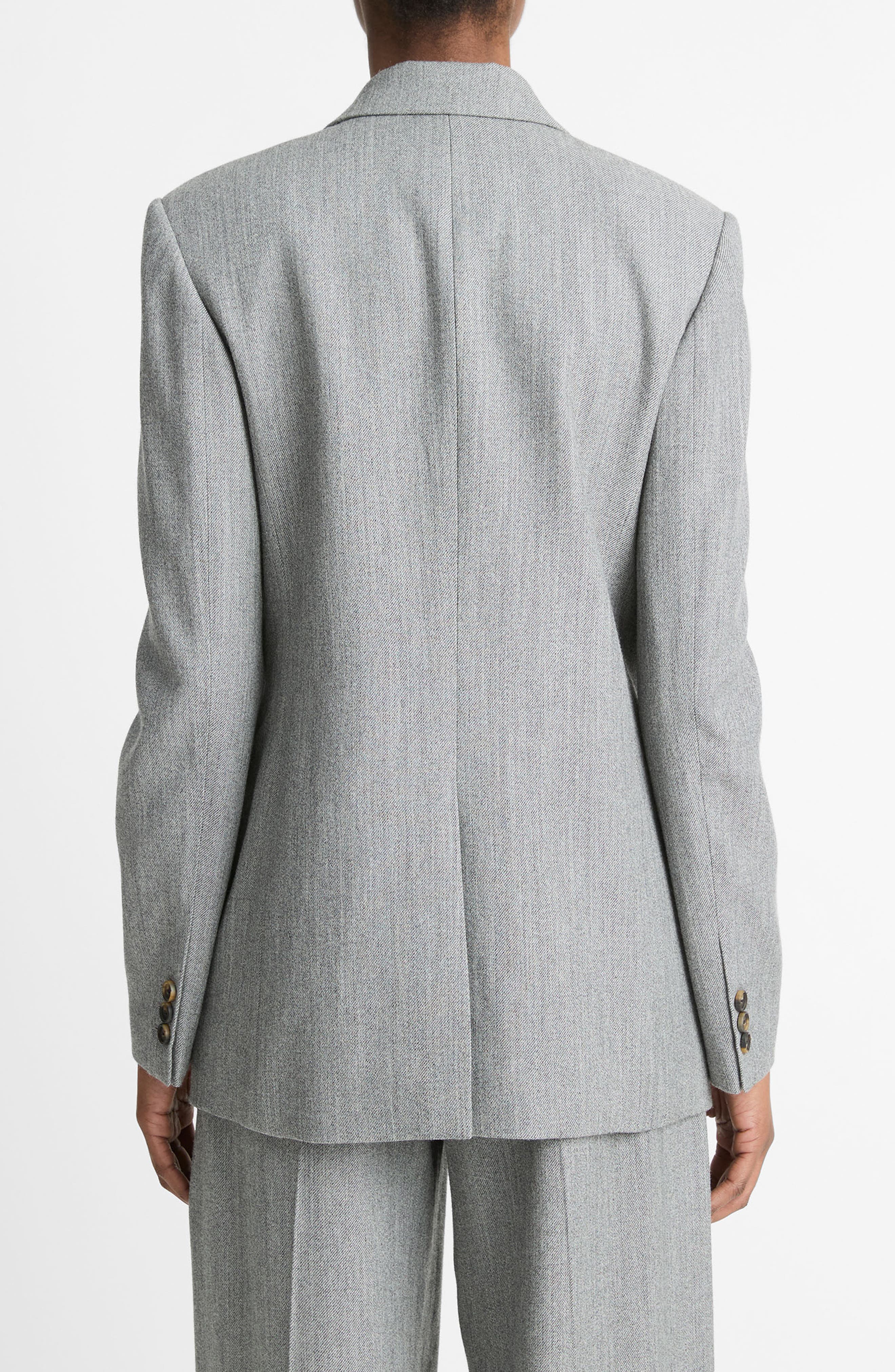 Wool Blend Double Breasted Blazer - image 2