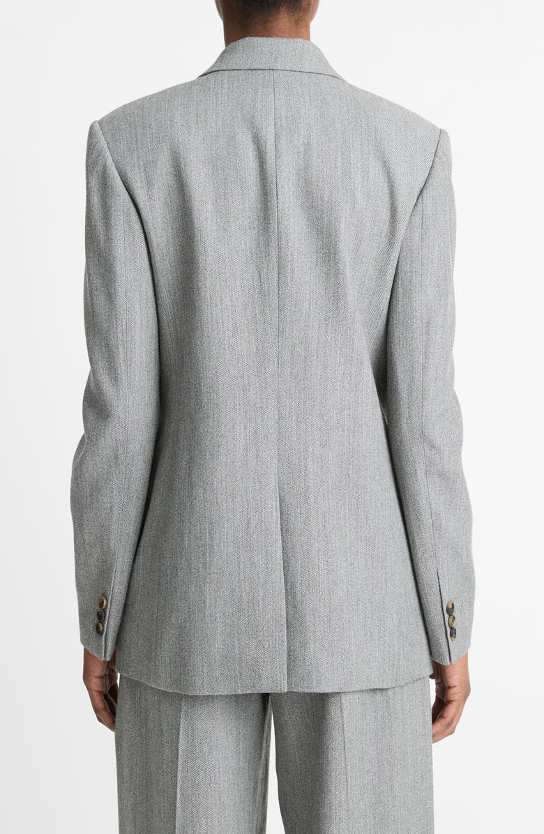 Vince Wool Blend Double Breasted Blazer, Alternate, color, Dark Stone Grey