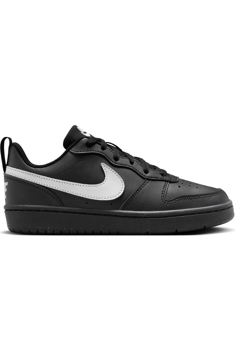 Nike Kids' Court Borough Low Top Sneaker, Alternate, color, Black/Gray Fog