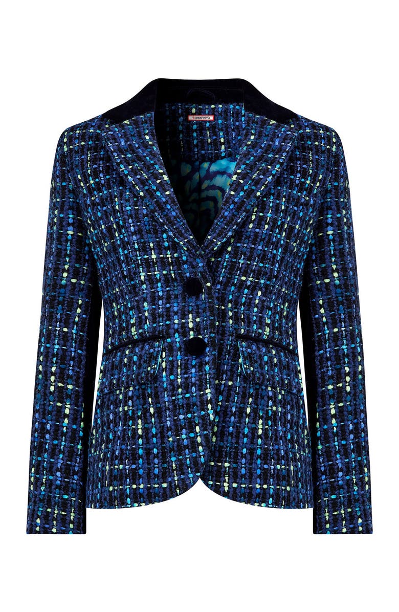 Joe Browns Single Breasted Tweed Blazer, Alternate, color, Navy Tweed