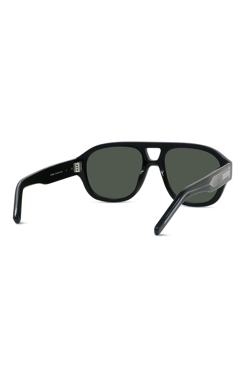 Day 55mm Gradient Pilot Sunglasses, Alternate, color, SHINY BLACK / GREEN