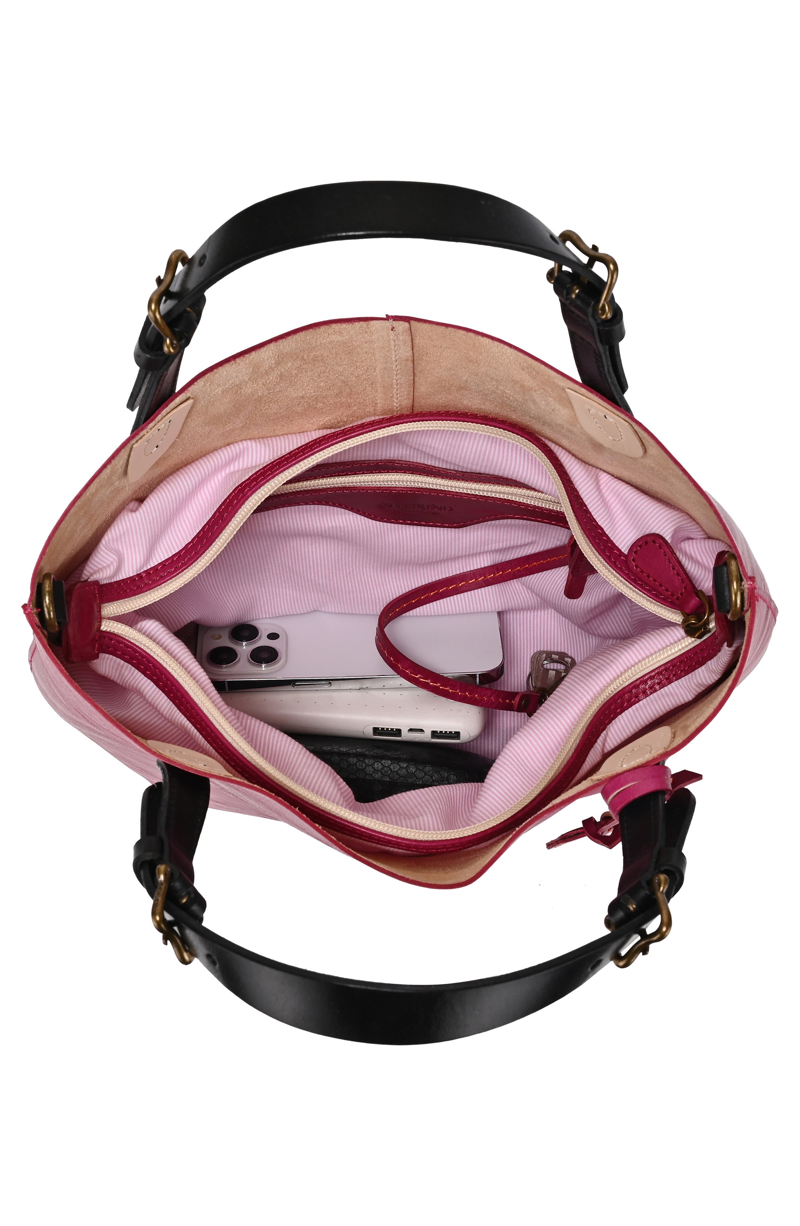 Dip Dye Leather Mini Tote, Alternate, color, ORCHID