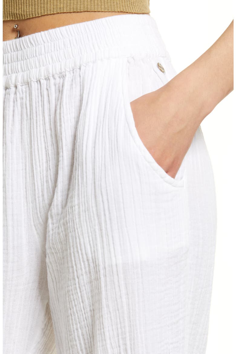 Premium Surf Cotton Beach Pants, Alternate, color, WHITE
