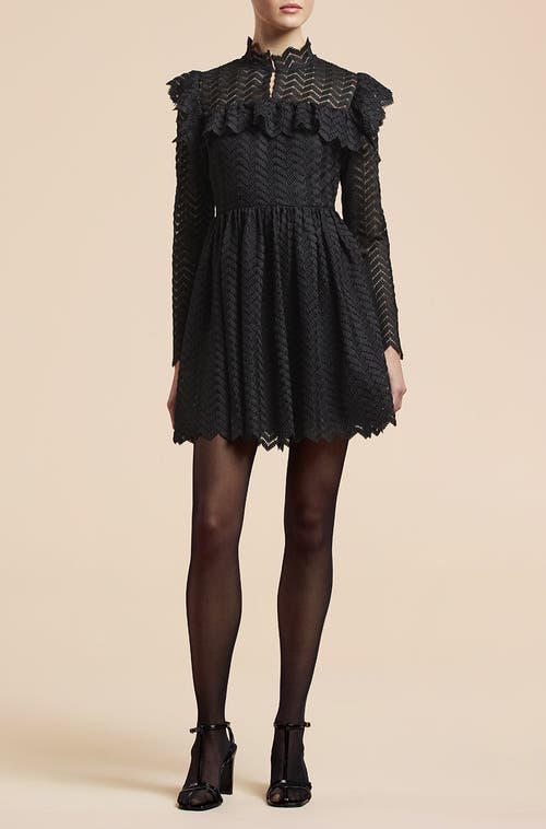 REBECCA TAYLOR REBECCA TAYLOR CHEVRON LACE DRESS
