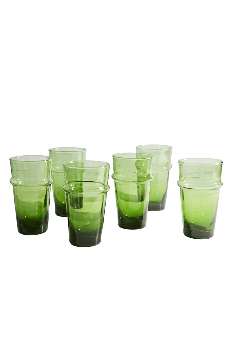 Verve Culture Beldi Stacking Glass, Main, color, Green
