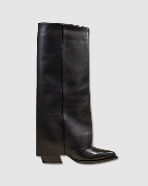 Joan Leather Cuff Boots