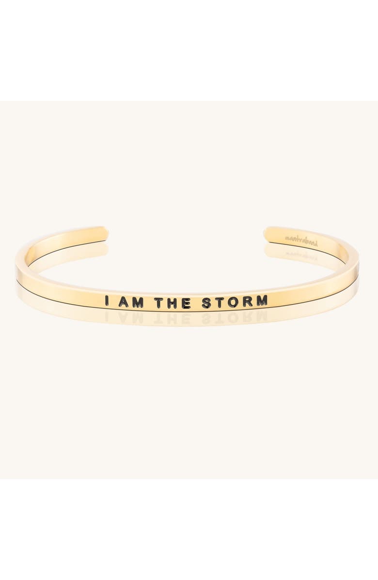 Mantra I Am The Storm bracelet, Main, color, Outside - Yellow Gold