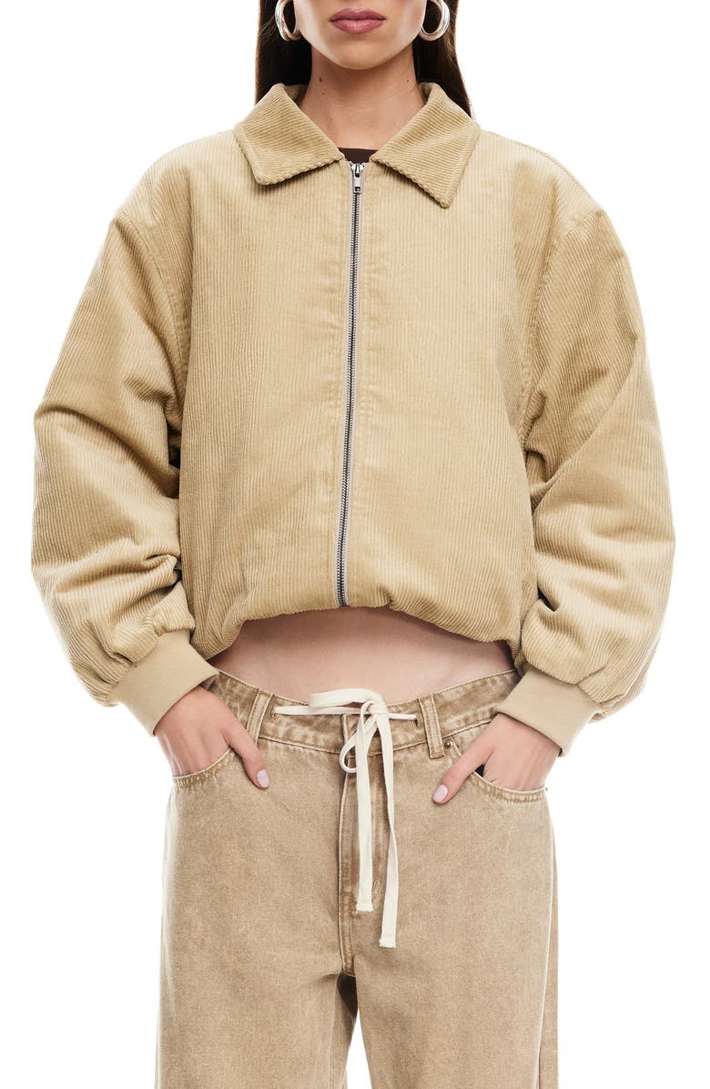 LIONESS Corduroy Bomber Jacket, Main, color, Latte