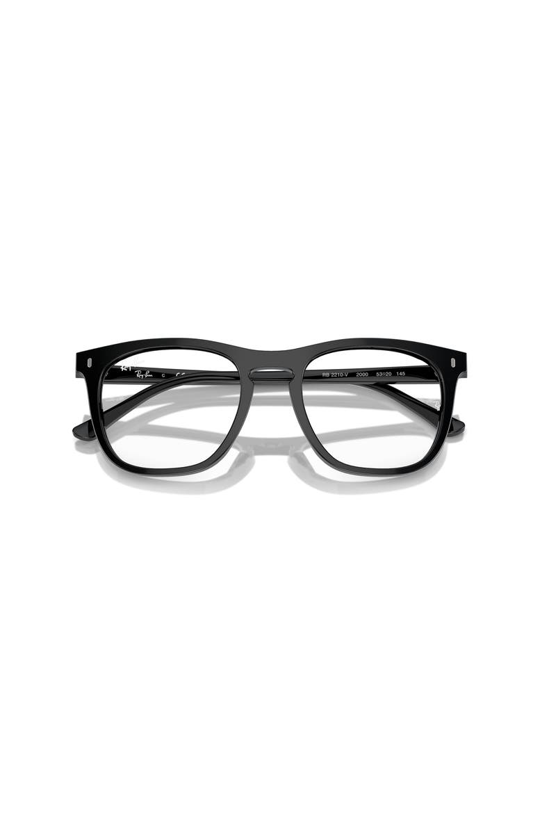 53mm Square optical glasses, Alternate, color, Black