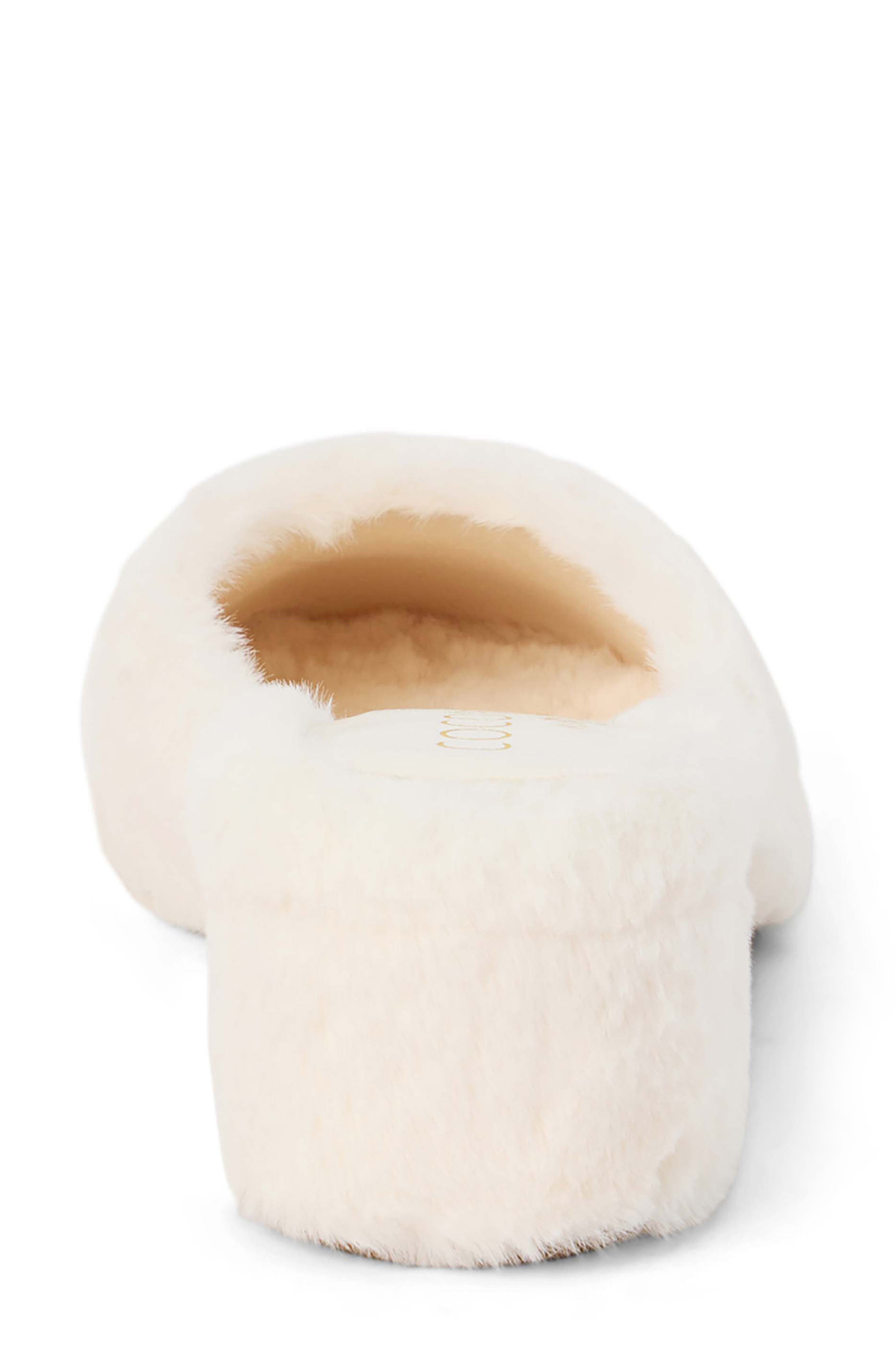 Coconuts by Matisse Teddy Faux Fur Mule, Alternate, color, White