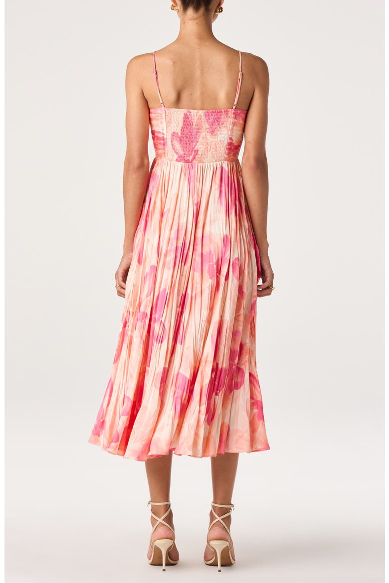 Maeve Midi Dress, Alternate, color, CORAL ABSTRACT FLORAL