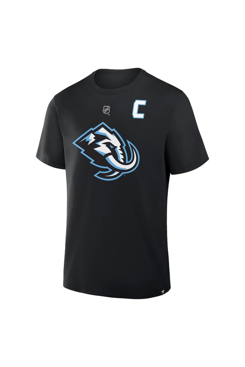 Men's Fanatics Clayton Keller Black Utah Mammoth Authentic Stack Name & Number T-Shirt, Alternate, color, Black