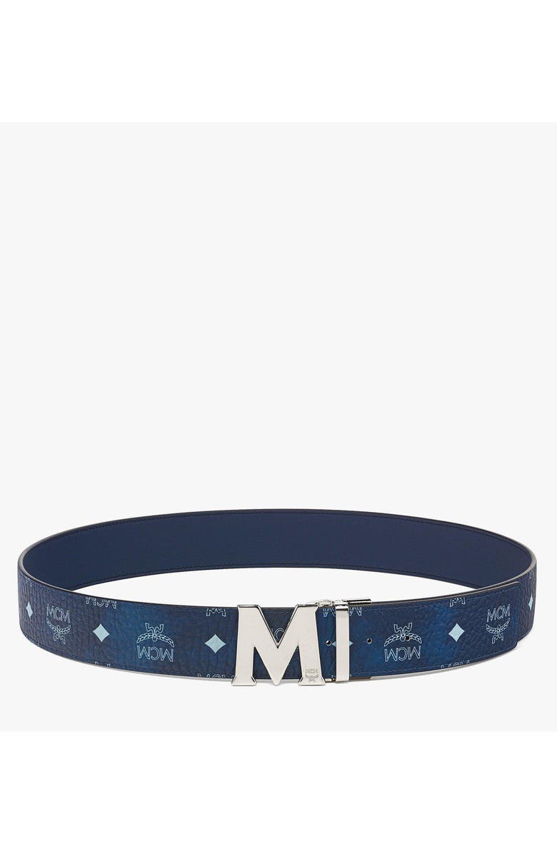 MCM Claus M Reversible Belt 1.75" in Visetos, Main, color, Blue