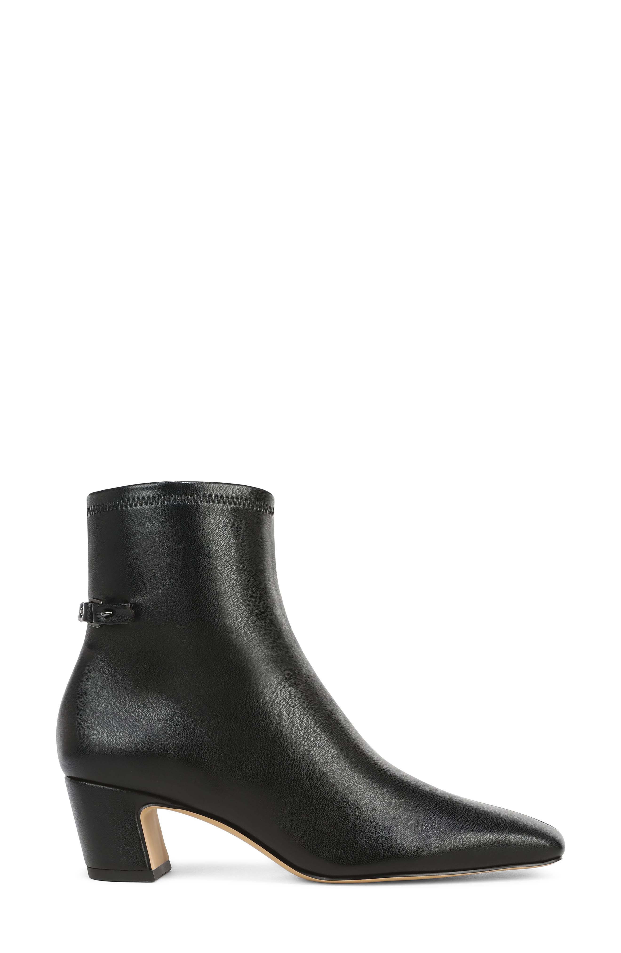 Flxstina Faux Leather Bootie, Alternate, color, BLACK