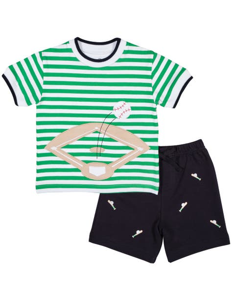 Knit Short Set With Baseball Field (Toddler, Little Kid)