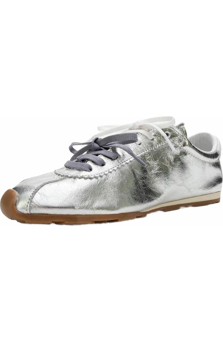 Forever & Always Shoes Crea Leather Sneakers, Alternate, color, Silver Leather