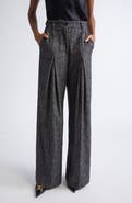 Dolce&Gabbana Pleated Stripe Virgin Wool Blend Pants