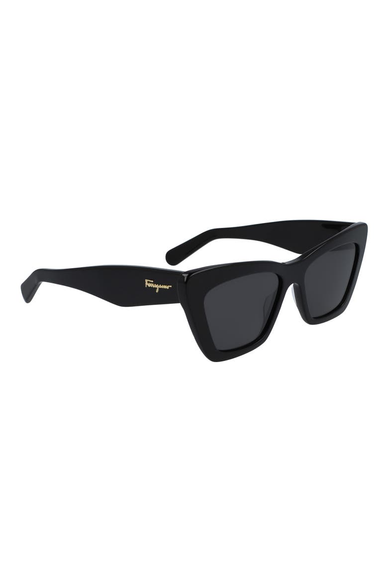 55mm Butterfly Sunglasses, Alternate, color, BLACK