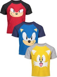 SEGA Sonic the Hedgehog 3-Pack Short Sleeve T-Shirts