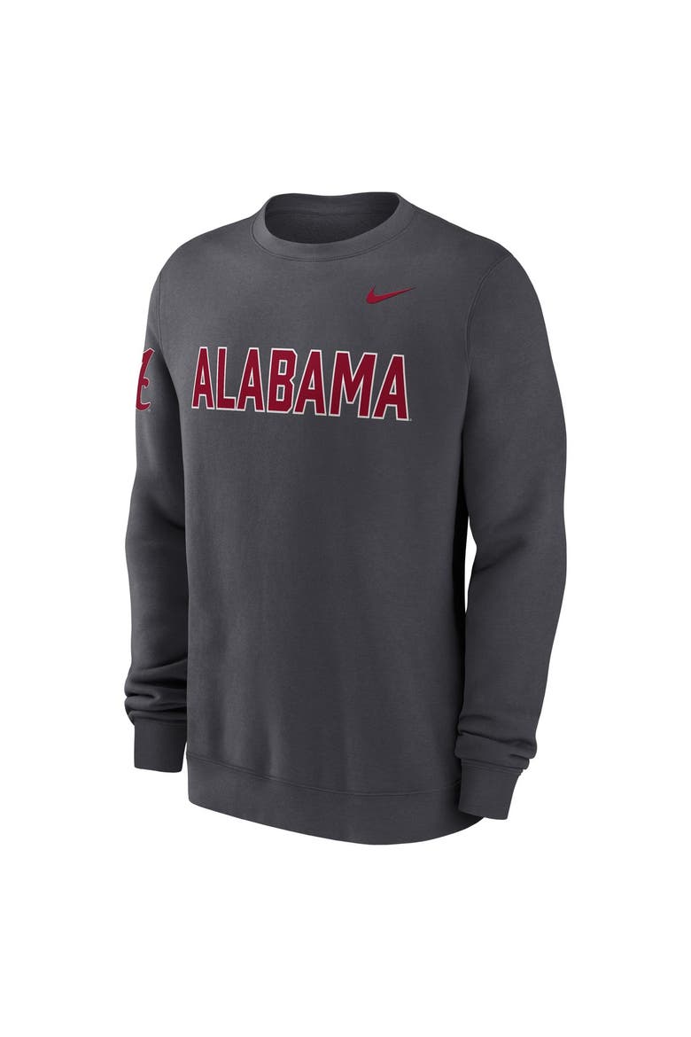 Men's Nike Anthracite Alabama Crimson Tide 2026 Sideline Club Sweatshirt, Alternate, color, Anthracite