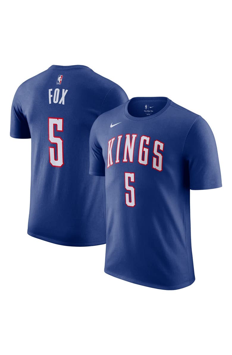 Nike Men's Nike De'Aaron Fox Blue Sacramento Kings 2024/25 City Edition Name & Number T-Shirt, Main, color, 